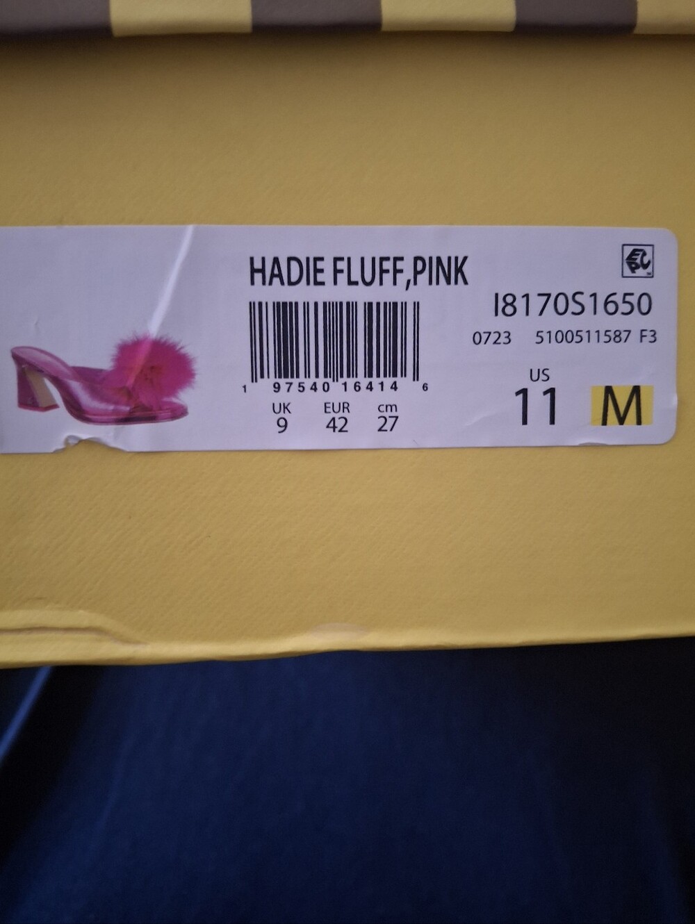 Circus By Sam.Edelman-Fuchsia Pink Pom Pom Slide Heels Sz 11M - Picture 6 of 6
